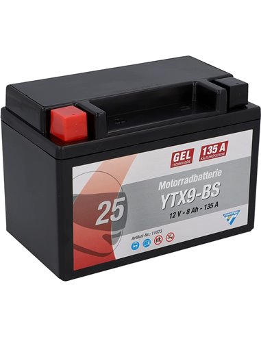 Batteria moto 12V 8Ah 11073 YTX9-BS 135